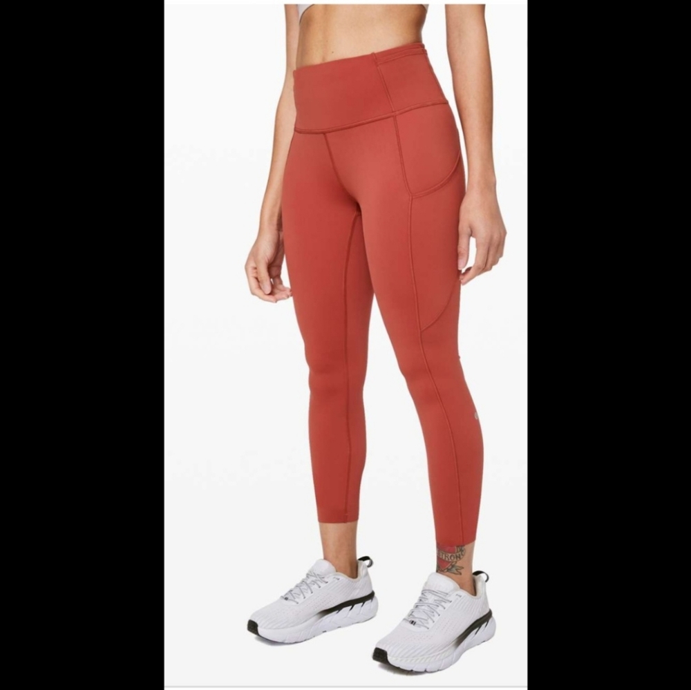 Lulu Lemon Fast and Free Leggings- Cayenne
